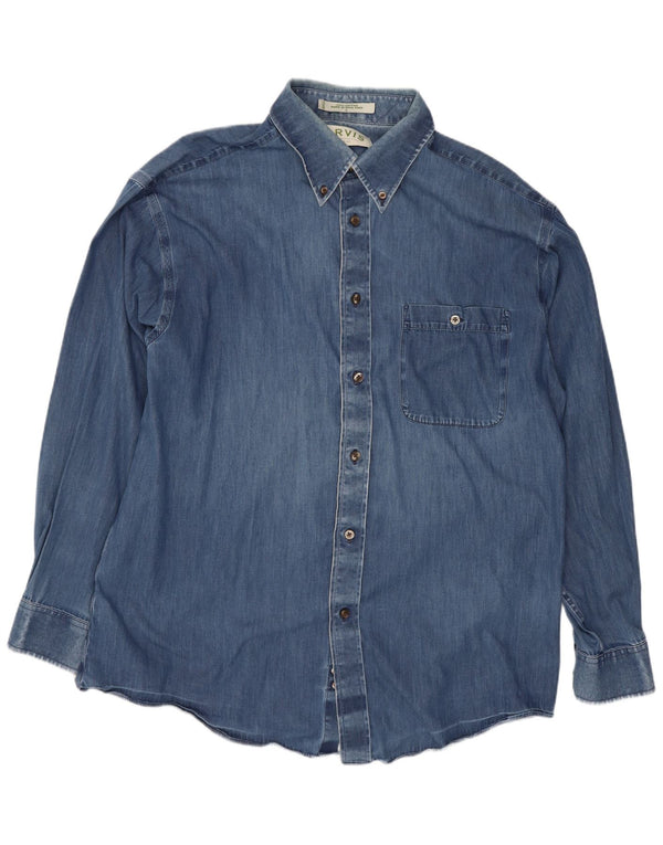 Camicia Orvis Uomo Large Blu Cotone