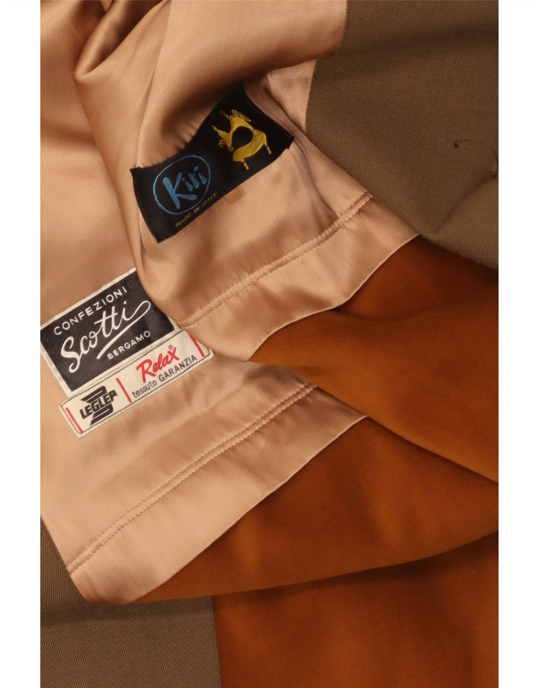 Soprabito vintage da uomo UK 38 medio kaki