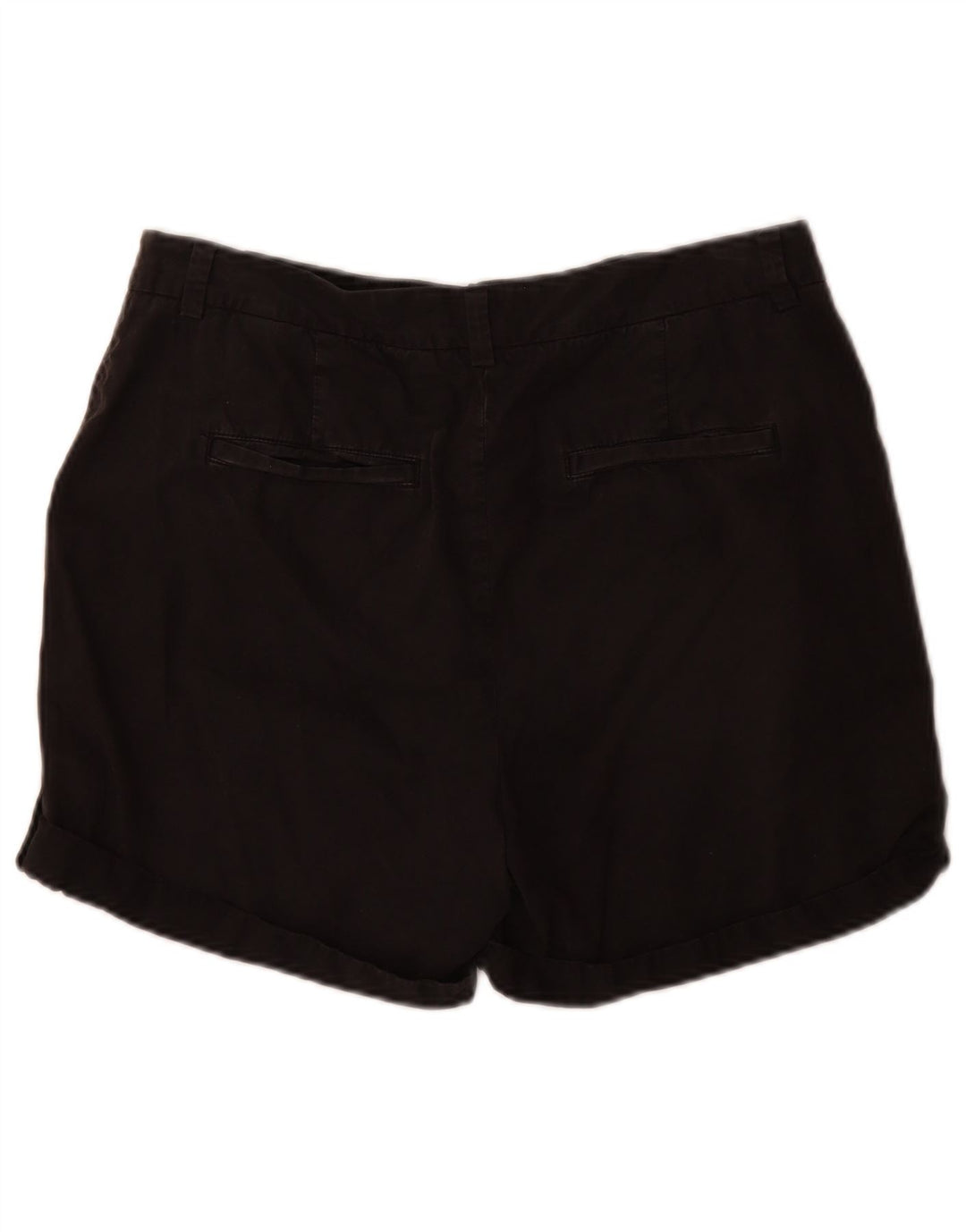 Pantaloncini chino da donna Marks & Spencer UK 12 medi W32 cotone nero