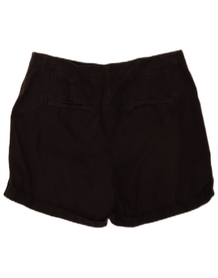 Pantaloncini chino da donna Marks & Spencer UK 12 medi W32 cotone nero