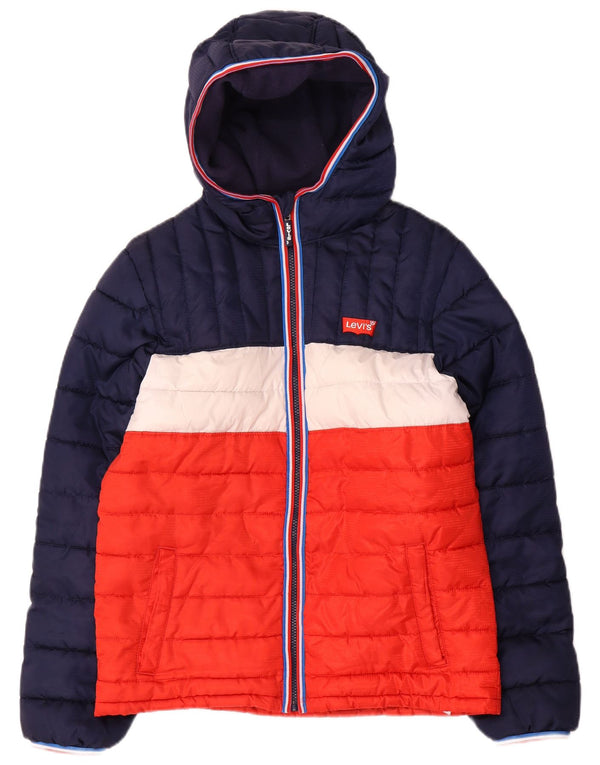 Giacca imbottita con cappuccio Levi's per ragazzi 15-16 anni Colorblock blu navy