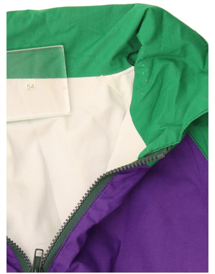 Giacca sportiva da uomo vintage antivento IT 54 2XL Colorblock verde