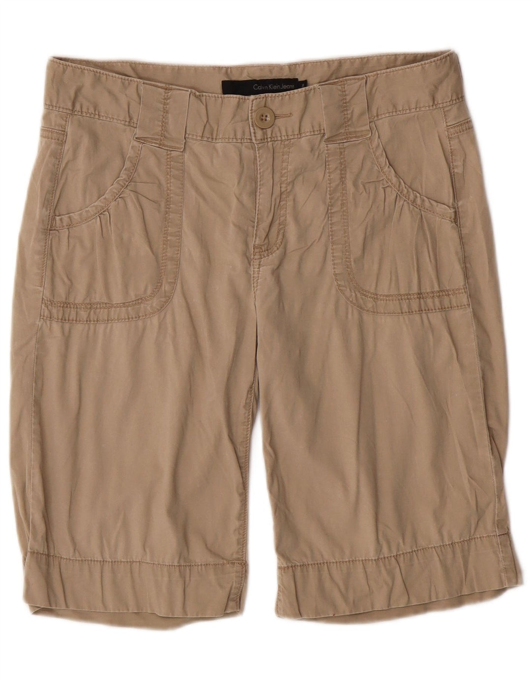 Pantaloncini casual da donna Calvin Klein Jeans US 8 medi W30 Beige classici