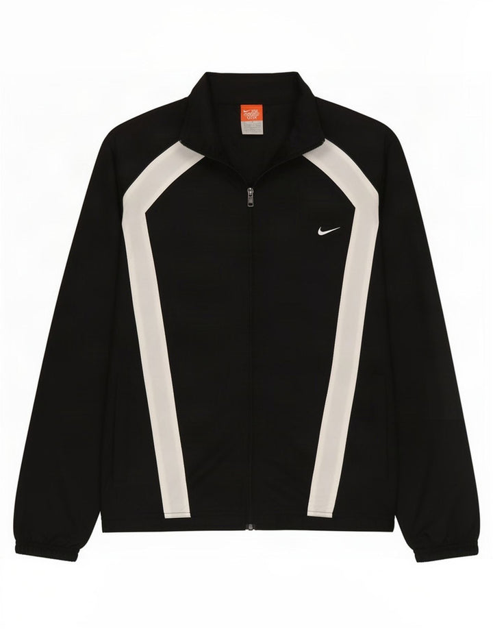 Giacca da tuta da uomo Nike UK 38/40 nylon color block nero medio