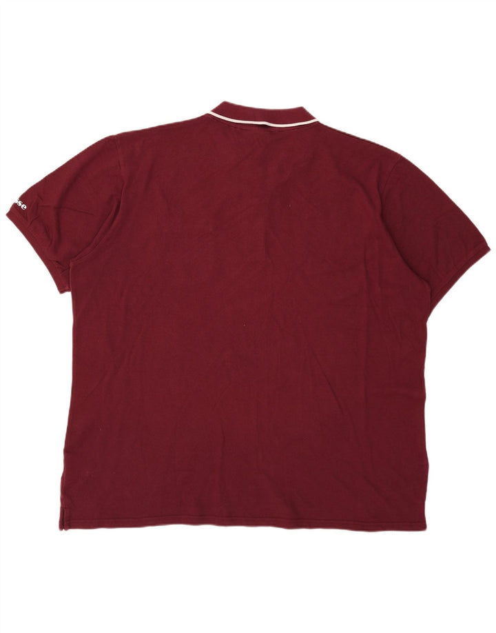 Polo da uomo Ellesse 2XL in cotone bordeaux