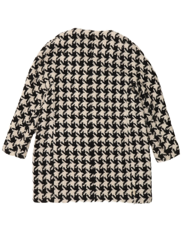 Soprabito da donna Zara UK 16 grande lana pied de poule nera