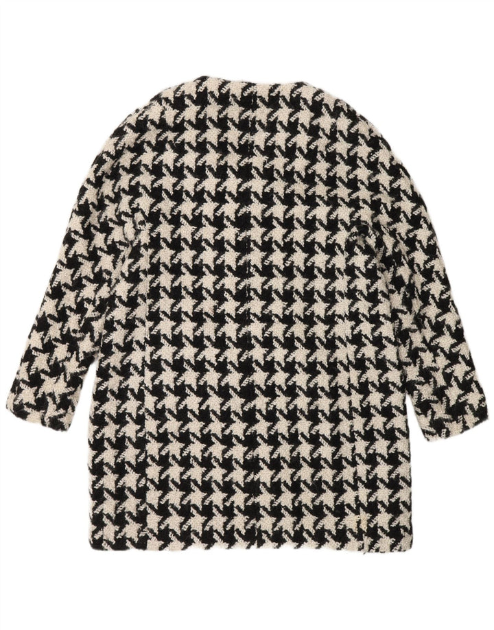 Soprabito da donna Zara UK 16 grande lana pied de poule nera