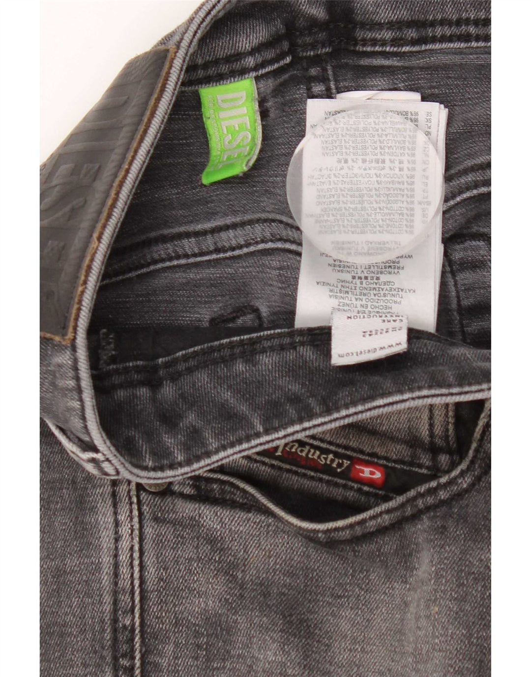 Jeans skinny da uomo Diesel W30 L30 cotone grigio