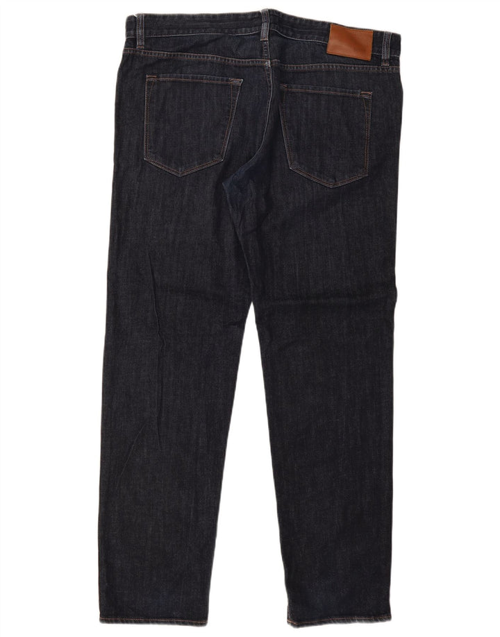 Jeans dritti da uomo Hugo Boss W38 L32 cotone blu navy