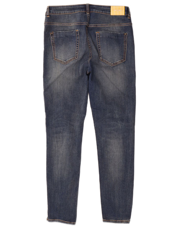 Jeans skinny effetto invecchiato Zara da donna EU 40 medio W30 L28 blu