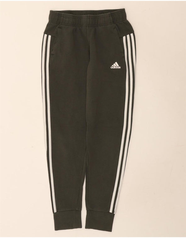 Pantaloni della tuta da ragazza Adidas Joggers 13-14 anni in cotone kaki