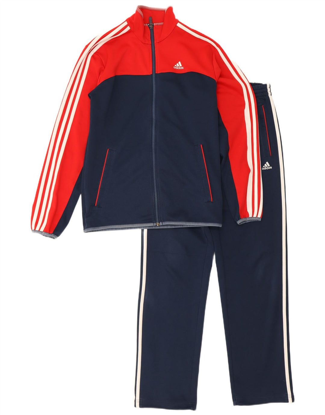 Tuta intera da uomo Adidas UK 36/38 Small Blu Navy Colourblock Poliestere