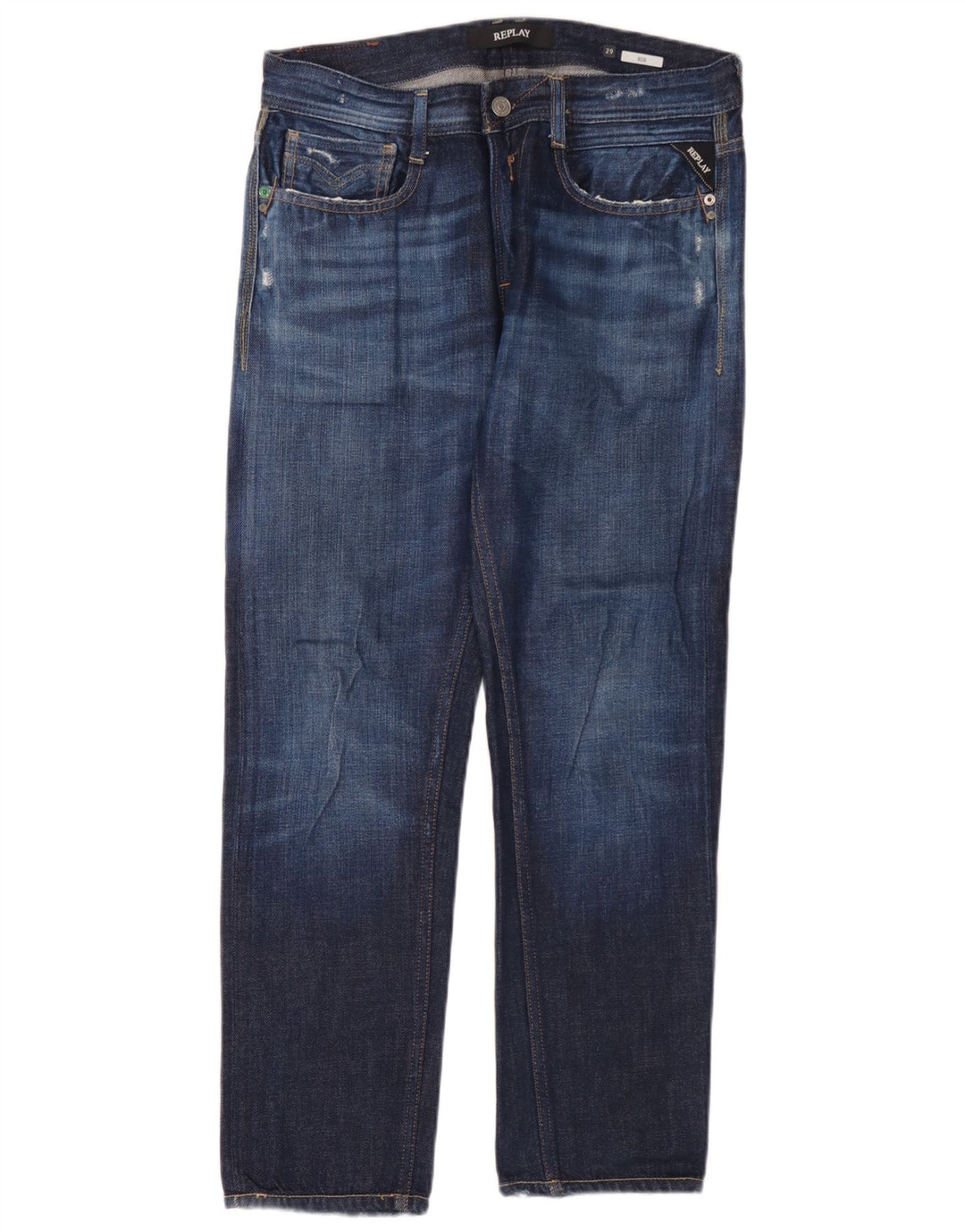 Replay Jeans dritti da uomo Rob W29 L30 in cotone blu
