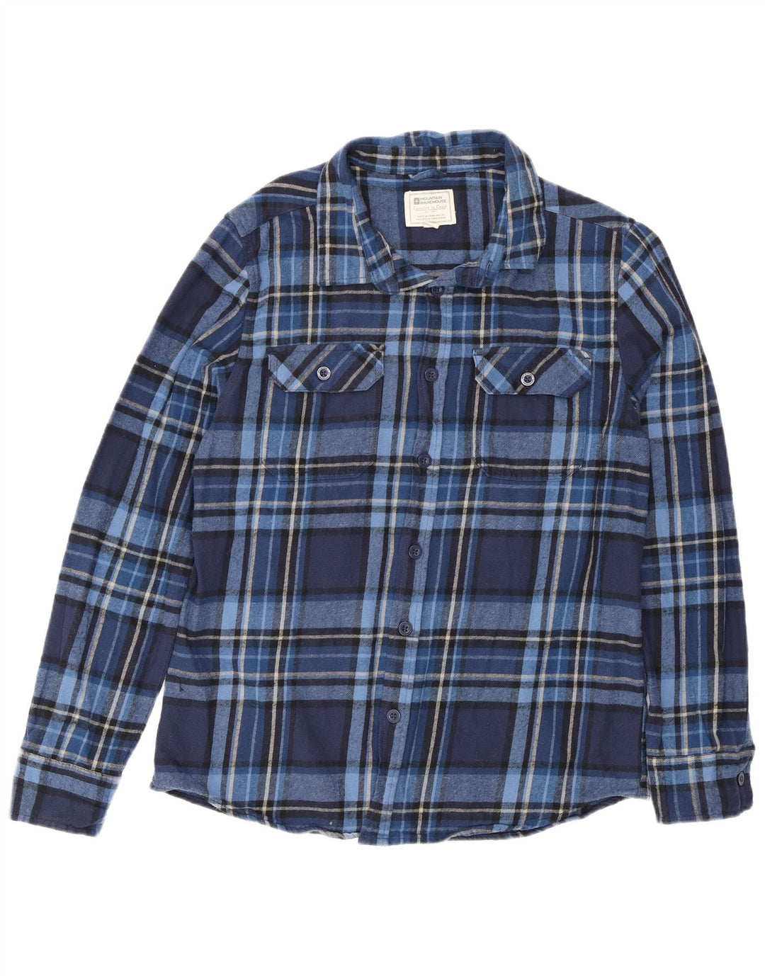 Camicia da uomo in flanella di Mountain Warehouse a quadri blu navy medio