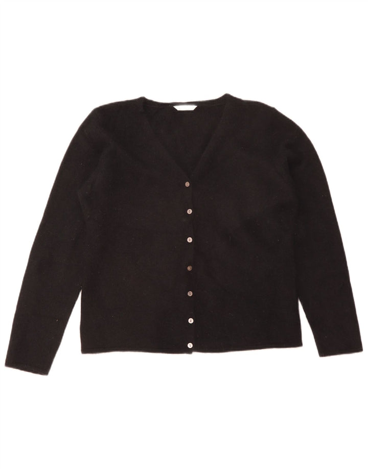 Maglione cardigan da donna Marks & Spencer UK 16 Large Black Angora
