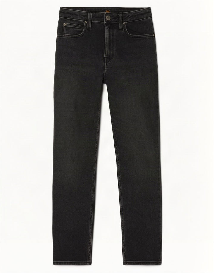 Jeans dritti Carol da donna Lee W27 L27 cotone grigio