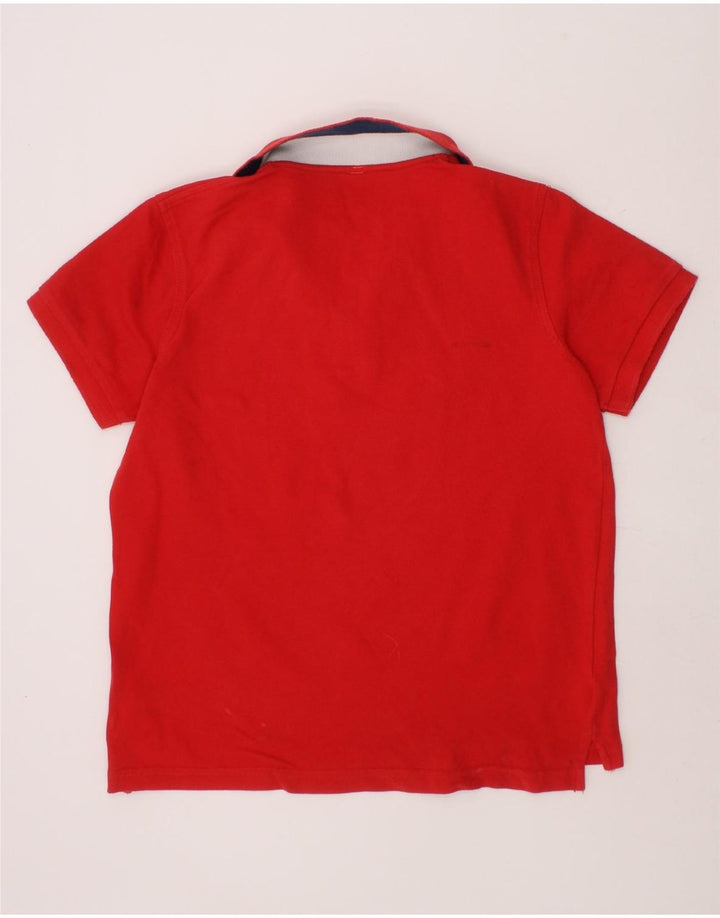 SUN68 Boys Polo Shirt 7-8 Years Red Floral Cotton Vintage Sun68 and Second-Hand Sun68 from Messina Hembry 