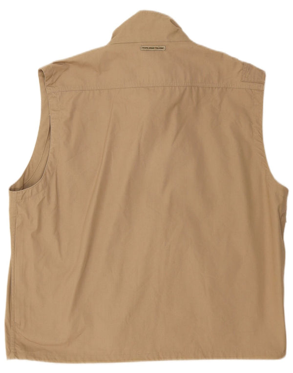 Gilet pratico da uomo vintage UK 40 grande cotone kaki
