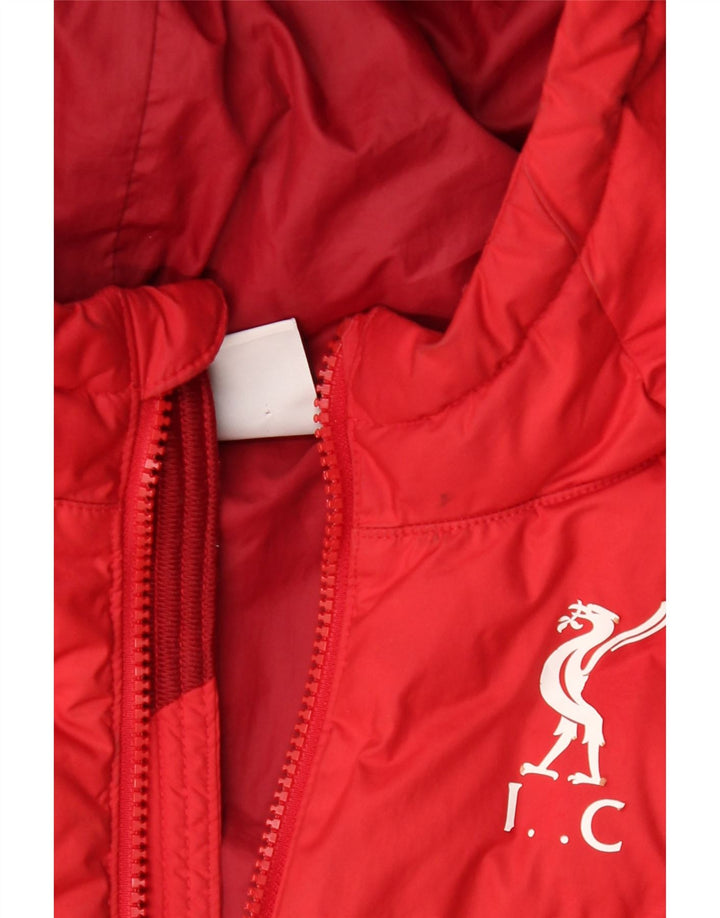 Giacca imbottita con cappuccio Nike da ragazzo 12-13 anni Large Rosso Colourblock in poliestere