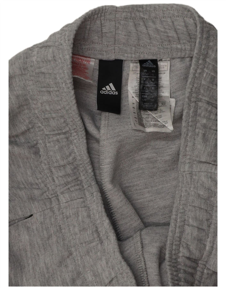 Pantaloni da tuta con grafica ADIDAS da ragazzo, pantaloni da jogging, 13-14 anni, poliestere grigio