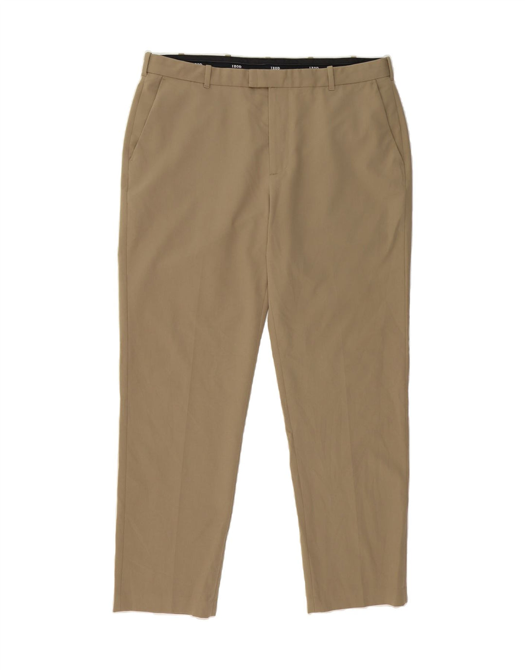 IZOD Mens Straight Suit Trousers W38 L32 Beige Polyester Vintage Izod and Second-Hand Izod from Messina Hembry 