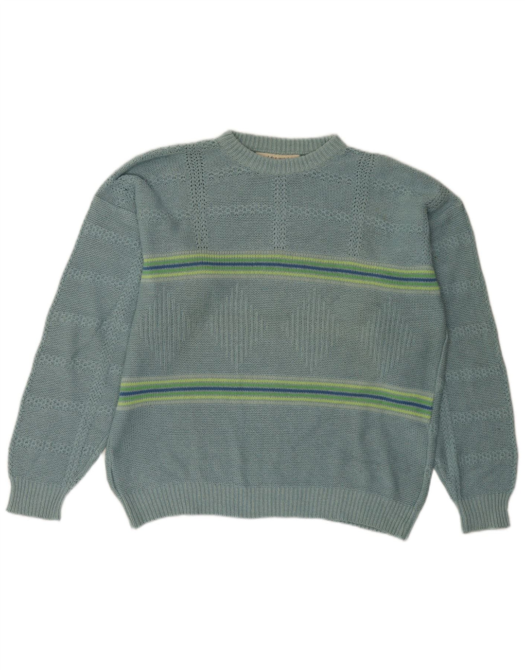 Maglione Uomo Girocollo I Maschi IT 50 Seta Rigata Turchese Medio