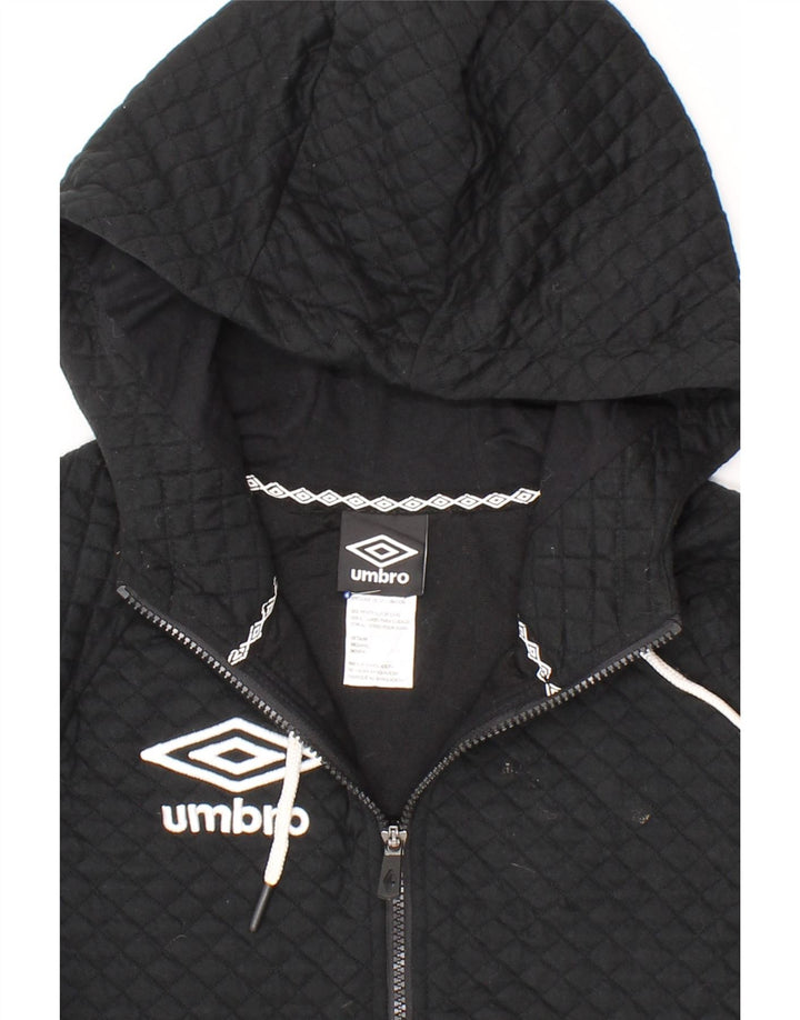 UNDER ARMOUR Mens Graphic Zip Hoodie Sweater Medium Black Colourblock Vintage Under Armour and Second-Hand Under Armour from Messina Hembry 