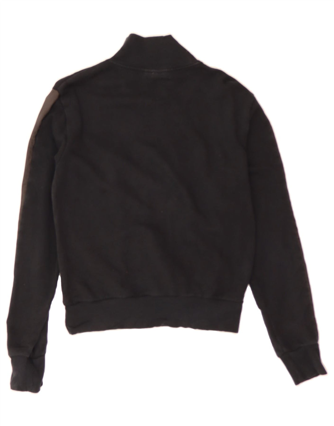 ELLESSE Womens Zip Neck Sweatshirt Jumper UK 8 Small Black Colourblock Vintage Ellesse and Second-Hand Ellesse from Messina Hembry 