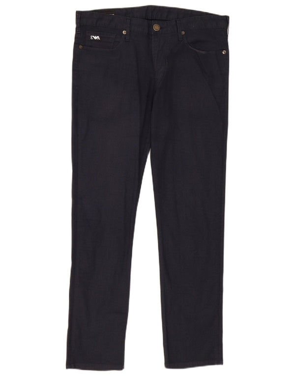 Pantaloni casual slim da uomo Emporio Armani W32 L30 Blu Navy
