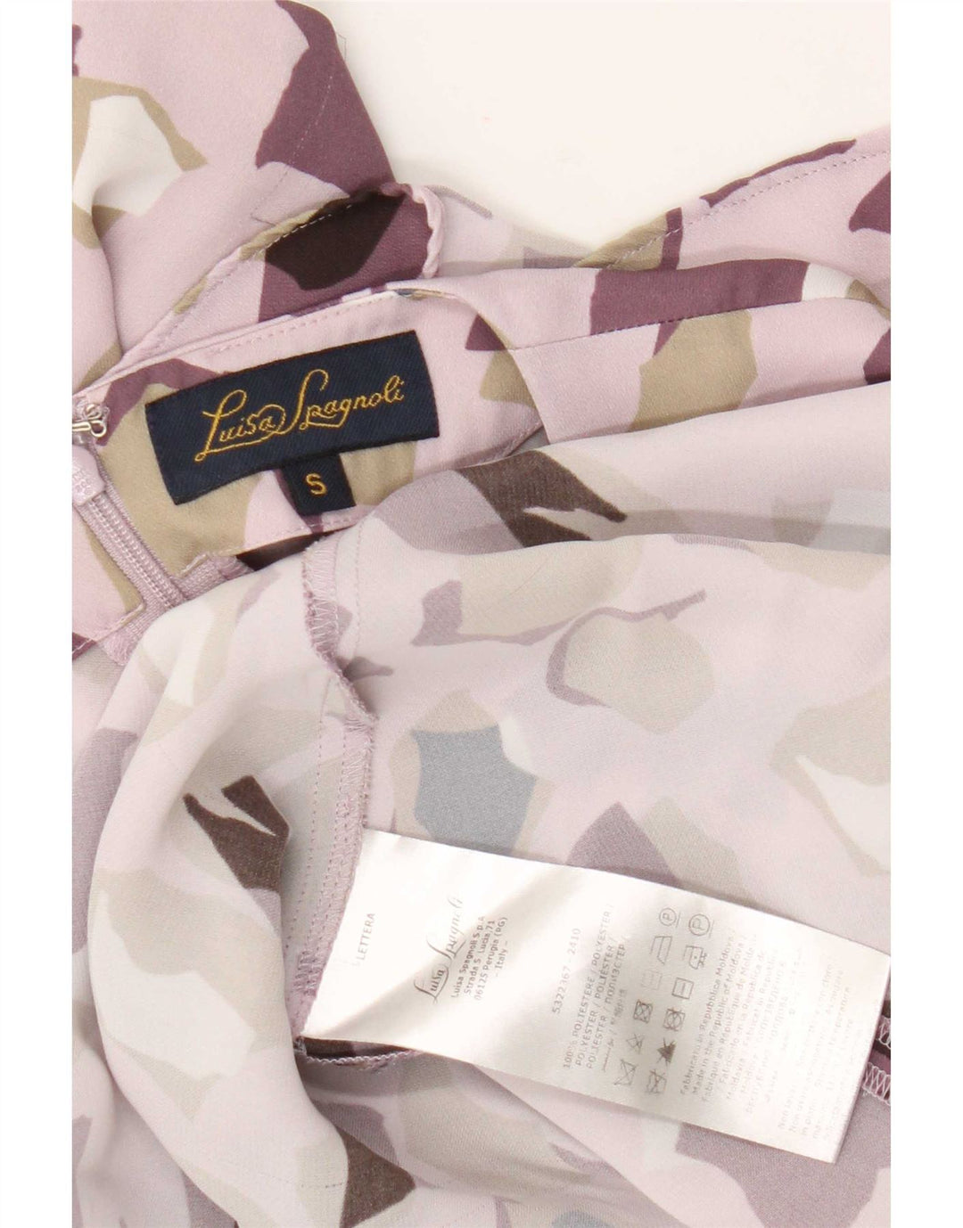 Camicetta da donna con motivo astratto Luisa Spagnoli Top UK 10 Small Viola