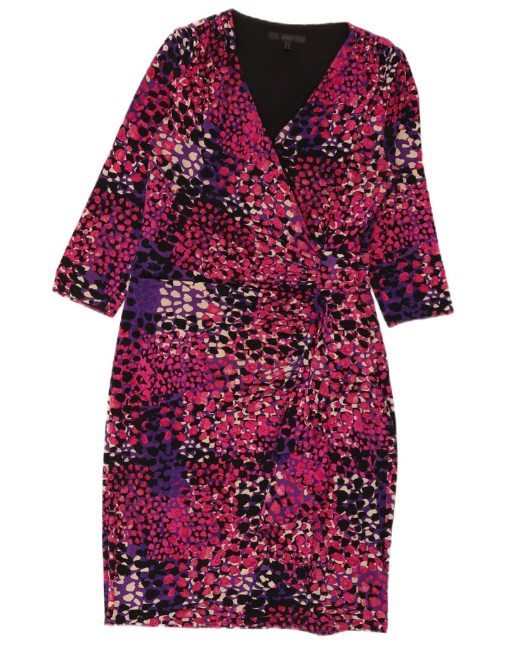 Abito tubino con maniche a 3/4 da donna Coast UK 12 medio multicolore maculato