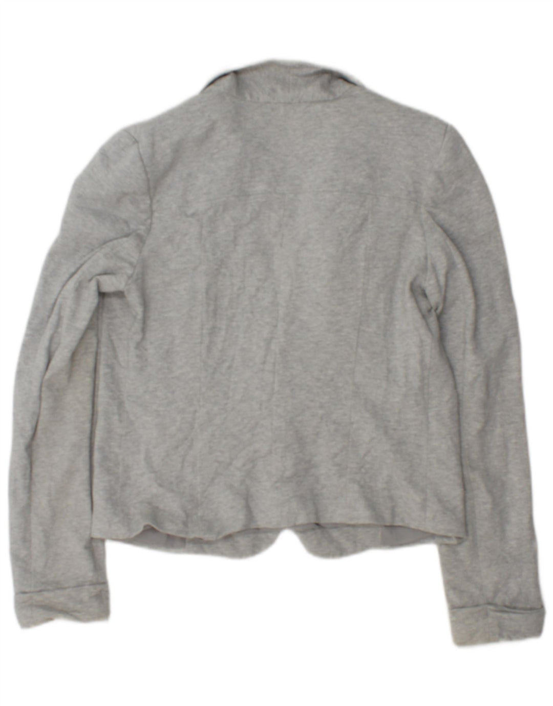 Giacca blazer a 1 bottone da donna Zara UK 14 grande cotone grigio