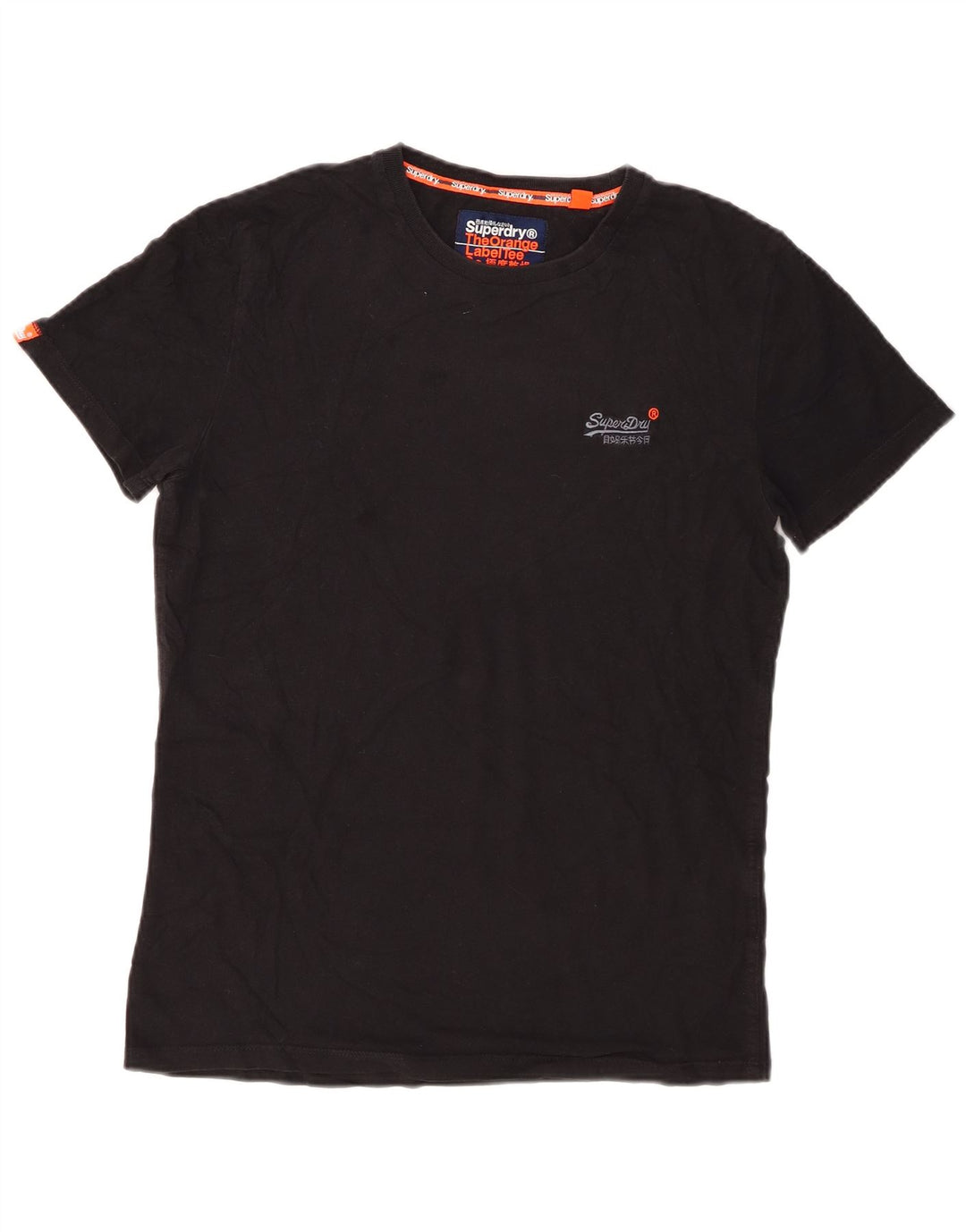 T-shirt da uomo Superdry Top Small in cotone nero