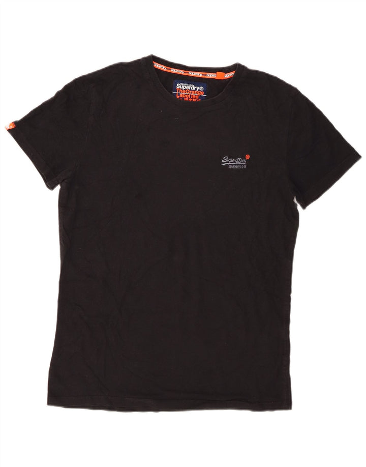 T-shirt da uomo Superdry Top Small in cotone nero