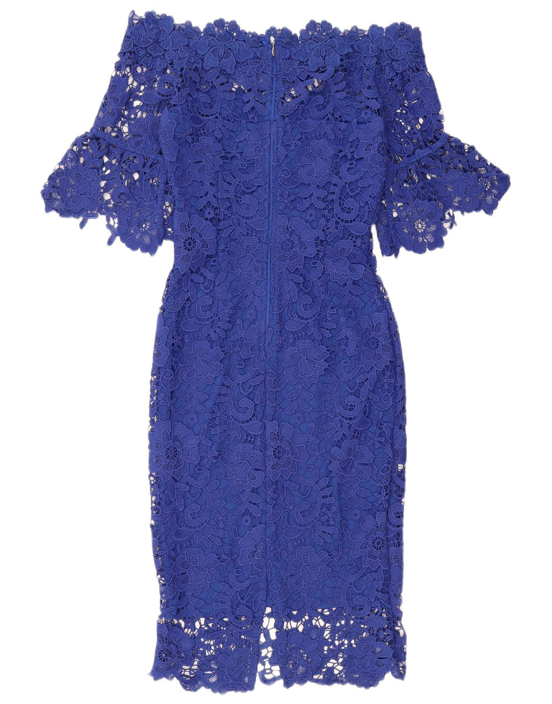 PAPER DOLLS Abito da donna con spalle scoperte UK 8 Piccolo poliestere floreale blu