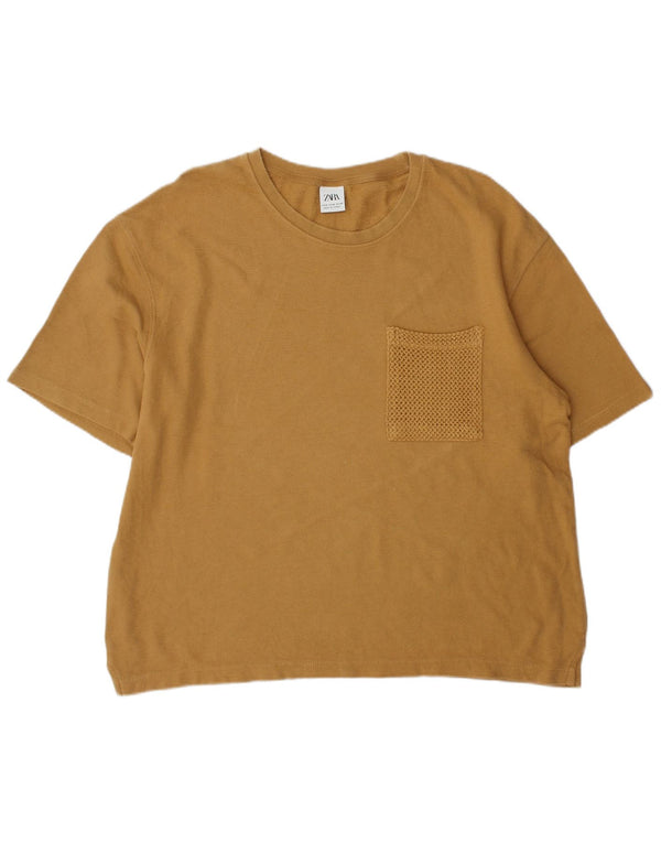 T-shirt oversize da donna Zara UK 12 Marrone medio
