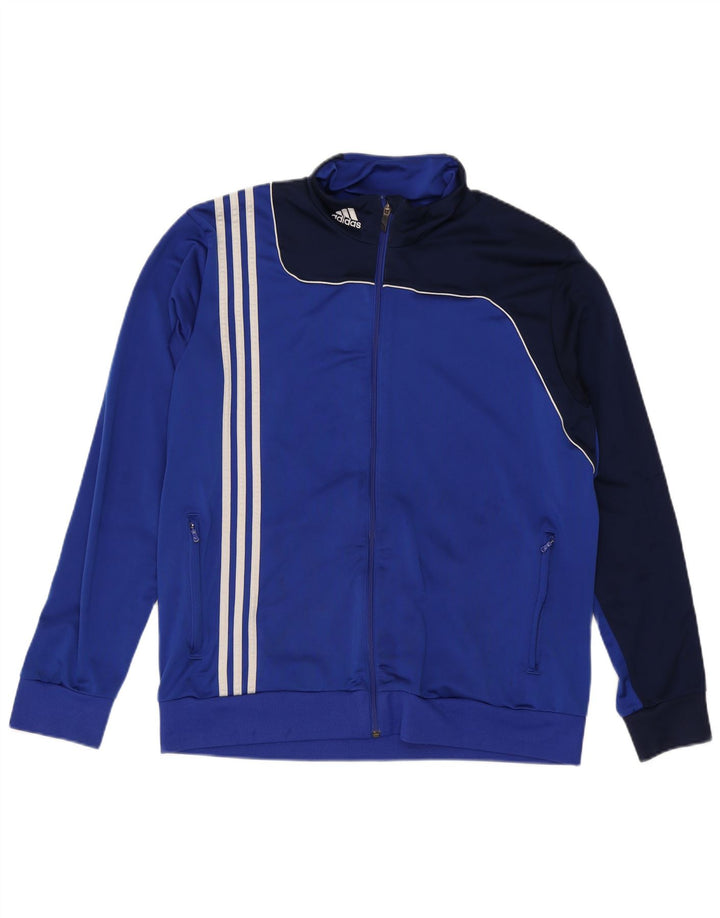 Giacca da tuta da uomo Adidas UK 46/48 XL Poliestere color block blu