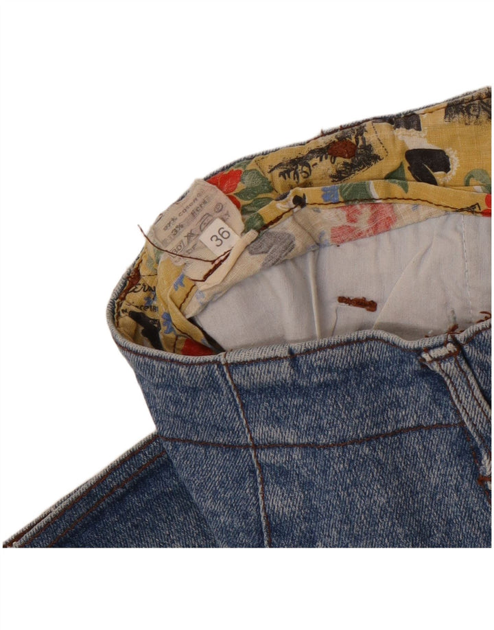 Gonna in denim da donna con zip IT 44 media W30 cotone blu