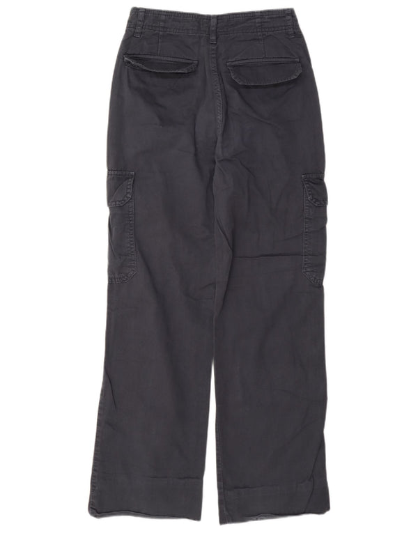 Pantaloni cargo larghi a vita alta da donna Zara EU 32 2XS W22 L28 Blu navy