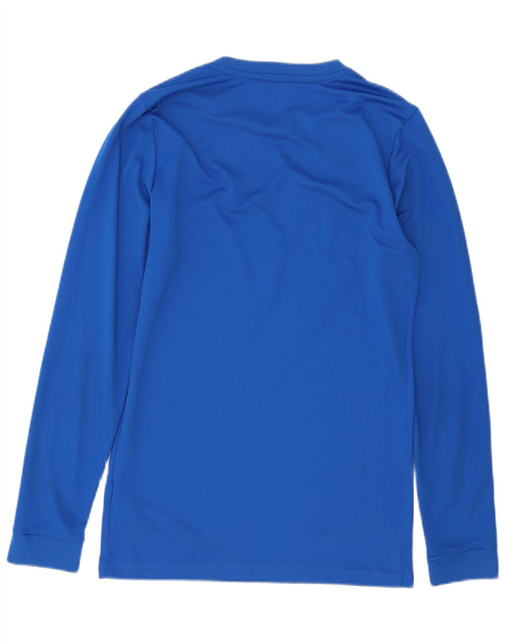 Maglia Nike Dri Fit da uomo a manica lunga piccola in poliestere blu