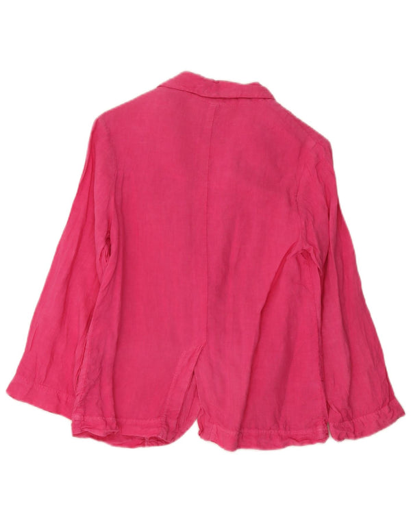 Giacca blazer a 2 bottoni per ragazze Zara 9-10 anni in lino rosa