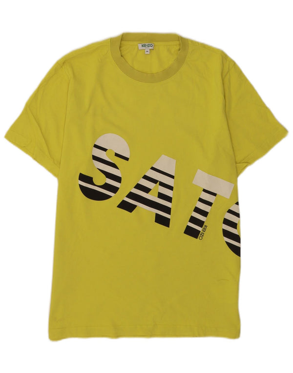 T-shirt grafica da uomo Kenzo Top in cotone giallo medio