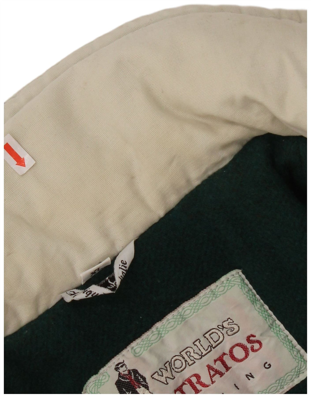 Giacca a vento con cappuccio da uomo Stratos UK 42 XL Cotone bianco