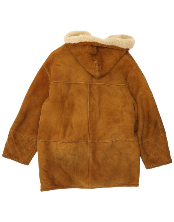 Giacca in shearling con cappuccio da donna Conbipel UK 16 Large Beige