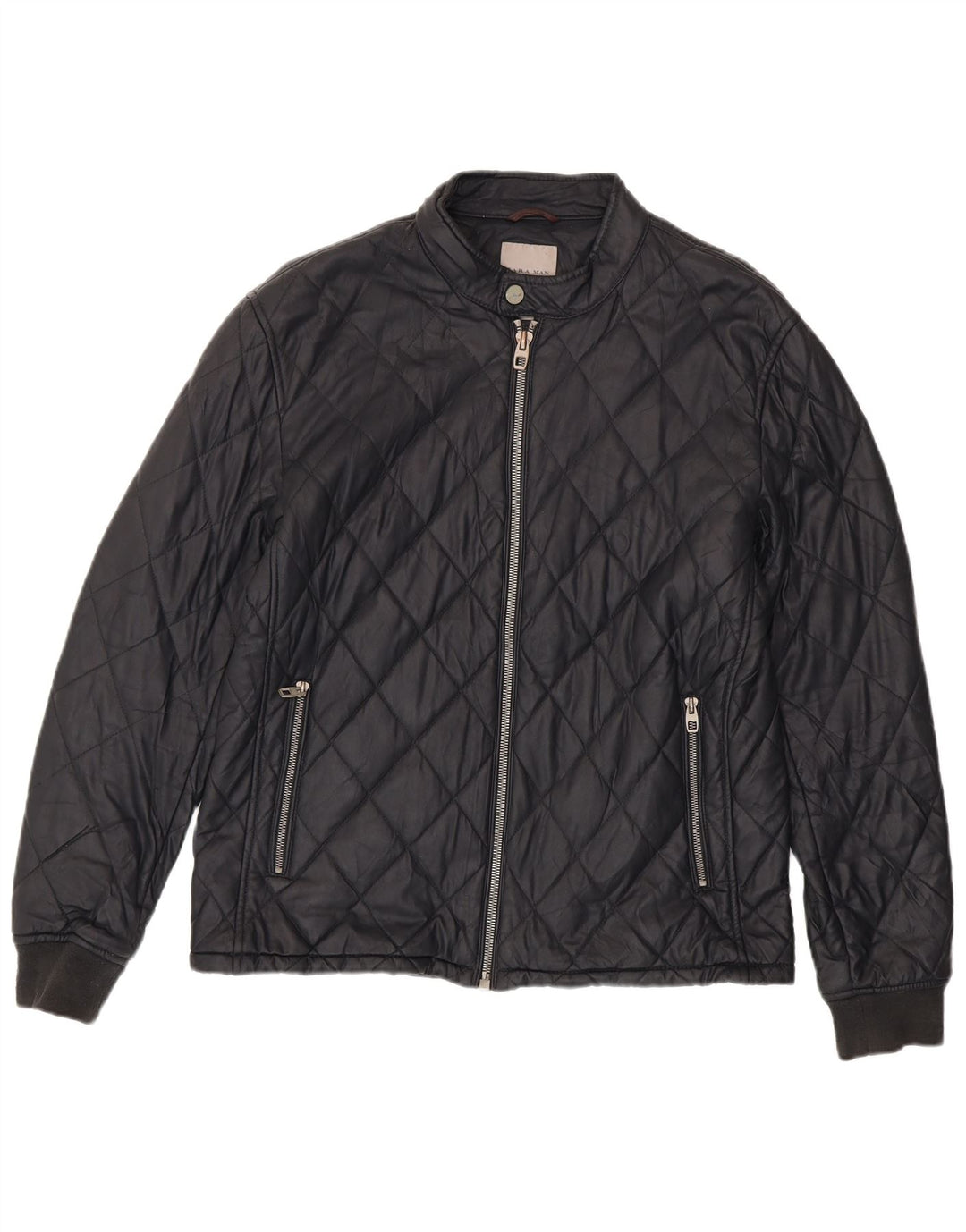 Giacca trapuntata da uomo Zara UK 42 XL poliestere nero