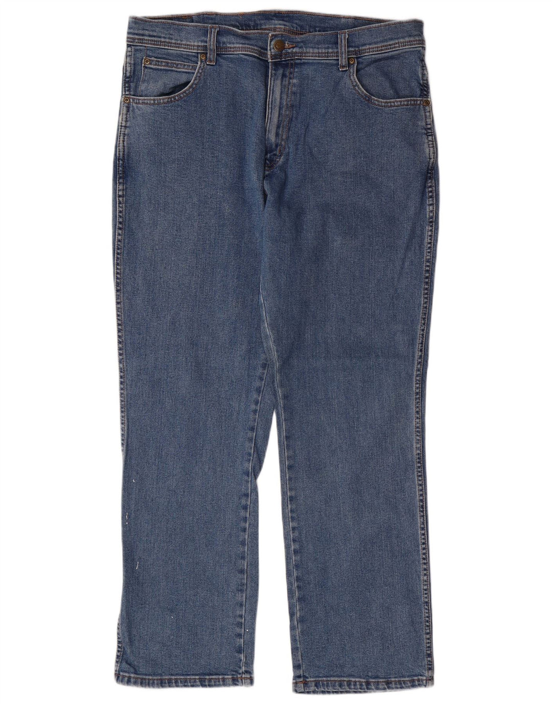 Jeans dritti da uomo WRANGLER W36 L30 cotone blu