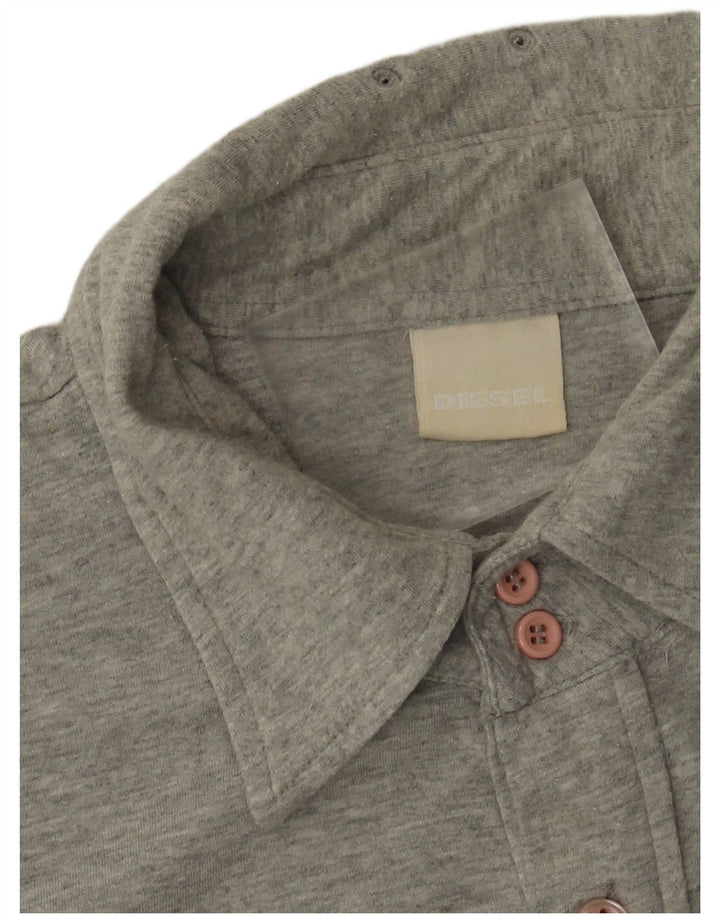 Polo da uomo Diesel XL in cotone grigio