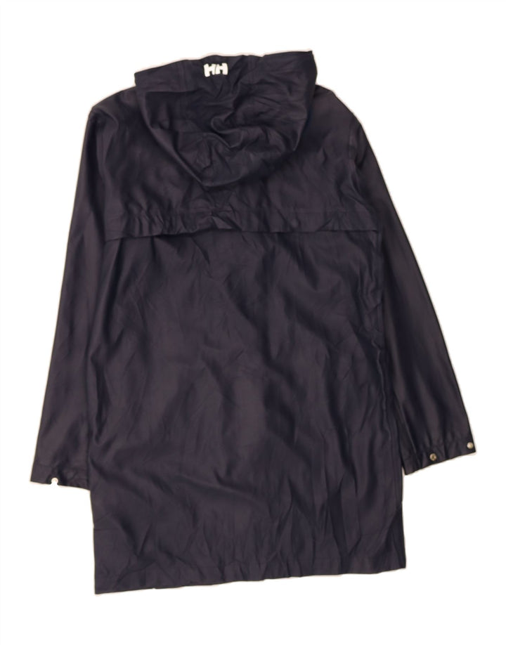 HELLY HANSEN Womens Hooded Raincoat UK 6 XS Navy Blue Polyurethane Modern Vintage Helly Hansen and Second-Hand Helly Hansen from Messina Hembry 
