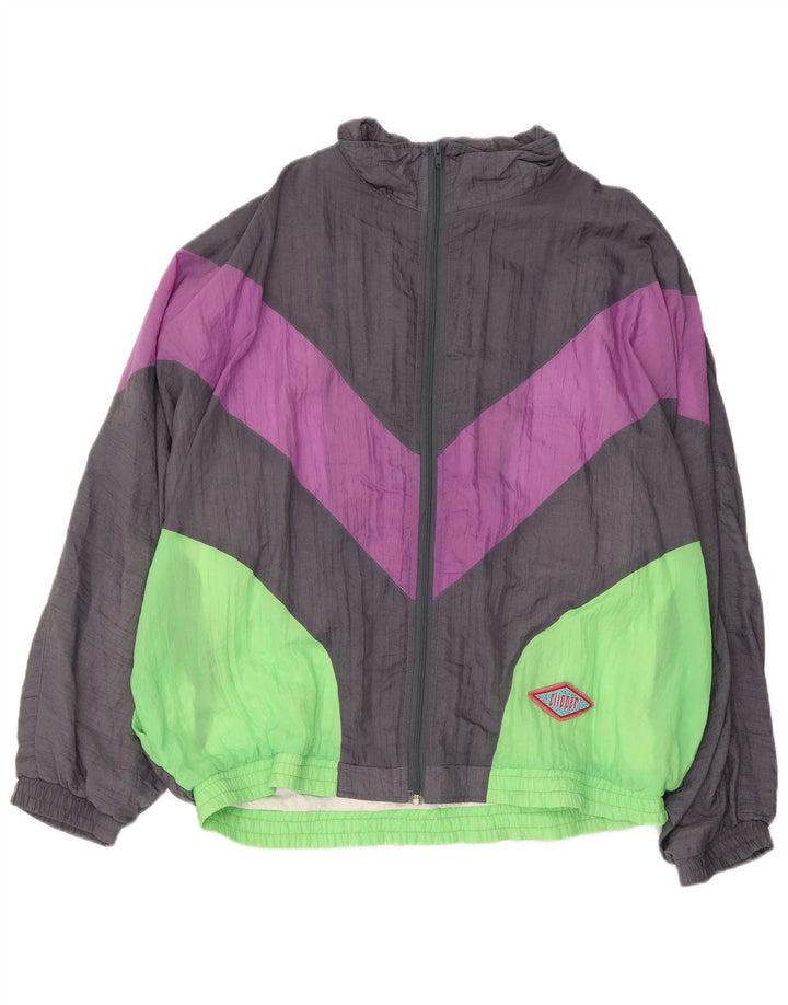 CLIPPER Giacca da tuta da uomo UK 46 2XL Cotone color block grigio