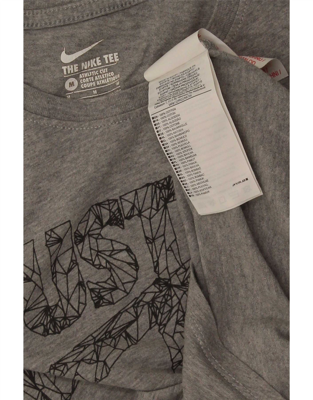T-shirt grafica Nike da bambino con taglio atletico, 10-11 anni, cotone grigio medio